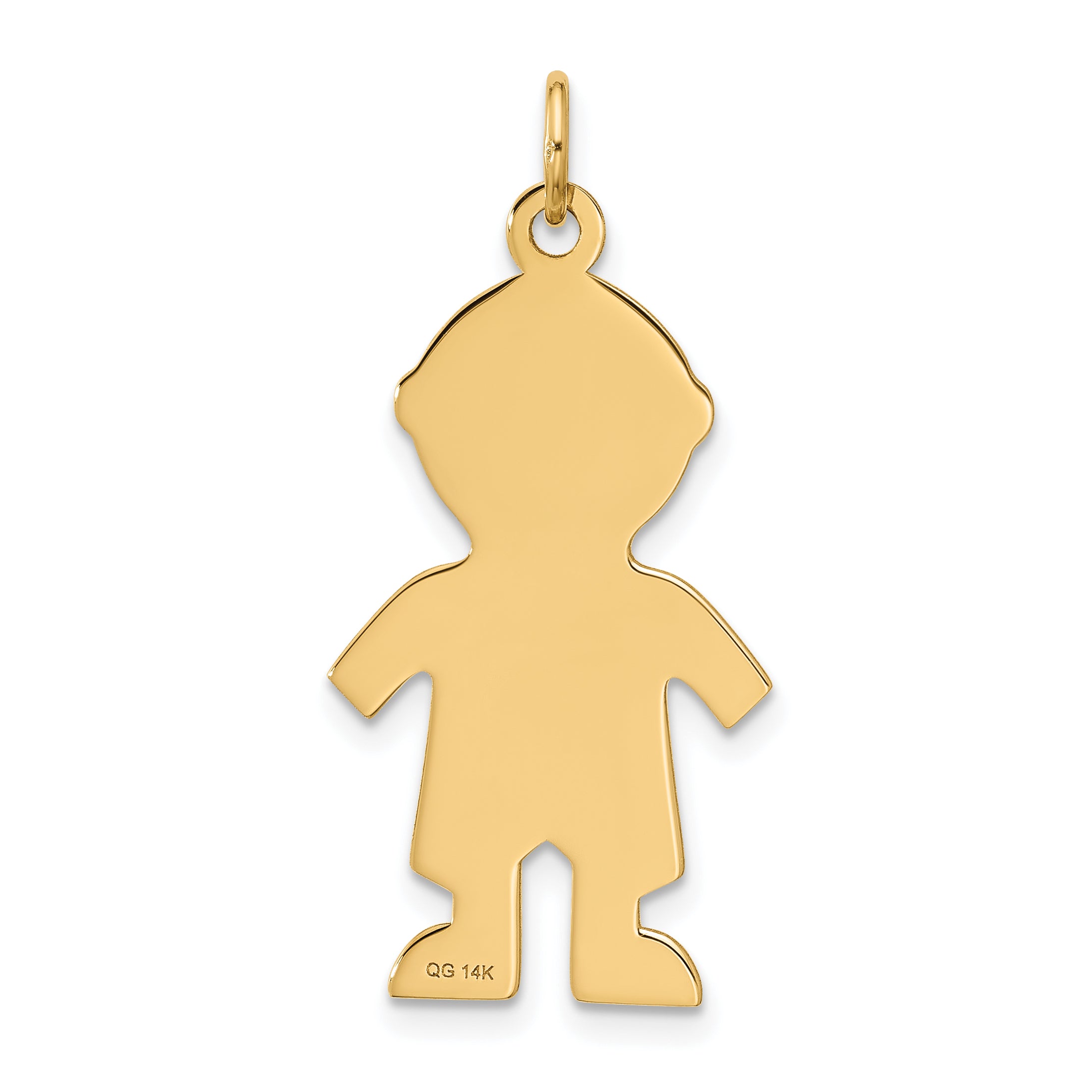 14k Satin Boy Charm