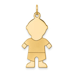 14k Satin Boy Charm