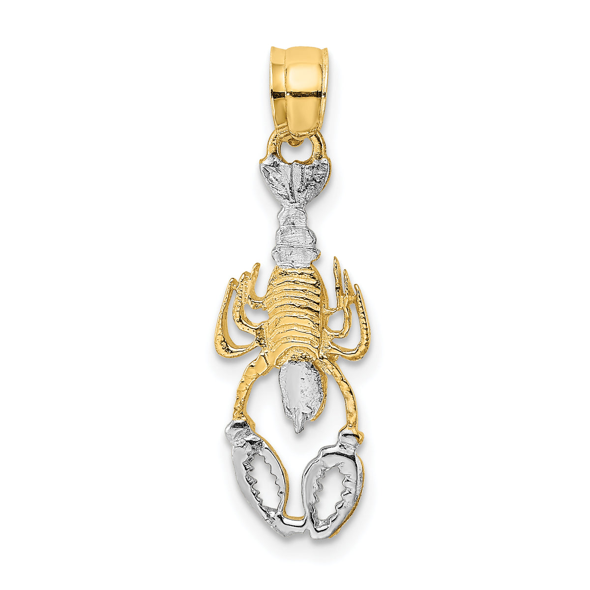 14K with White Rhodium Lobster Charm