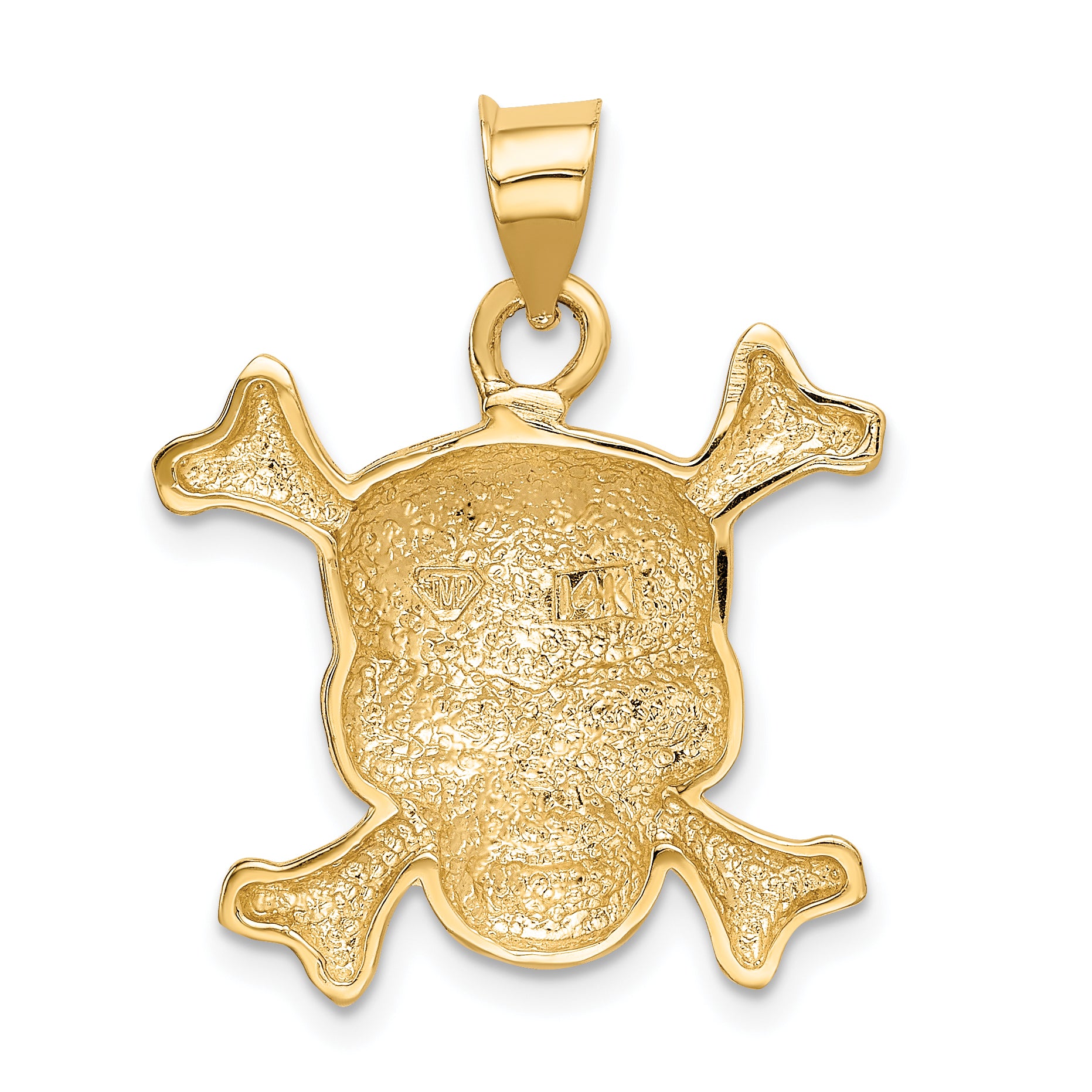 14K Gold Enameled Skull Pendant for Men  Bold and Unique Design