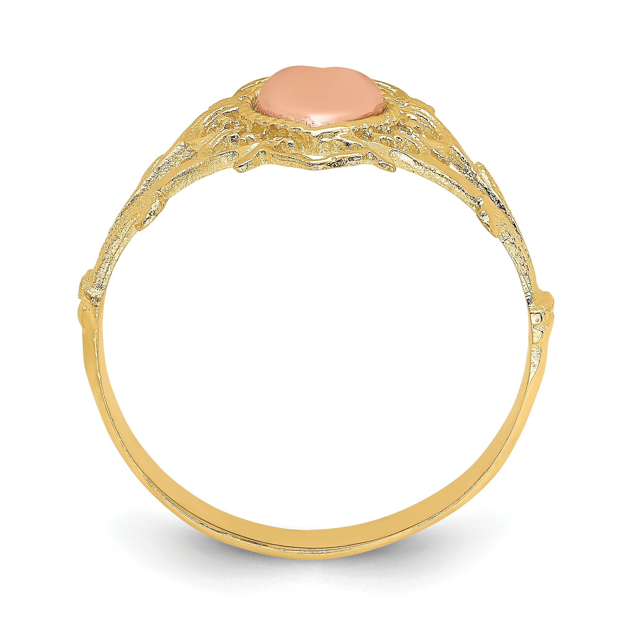 14k Two-tone Heart Ring