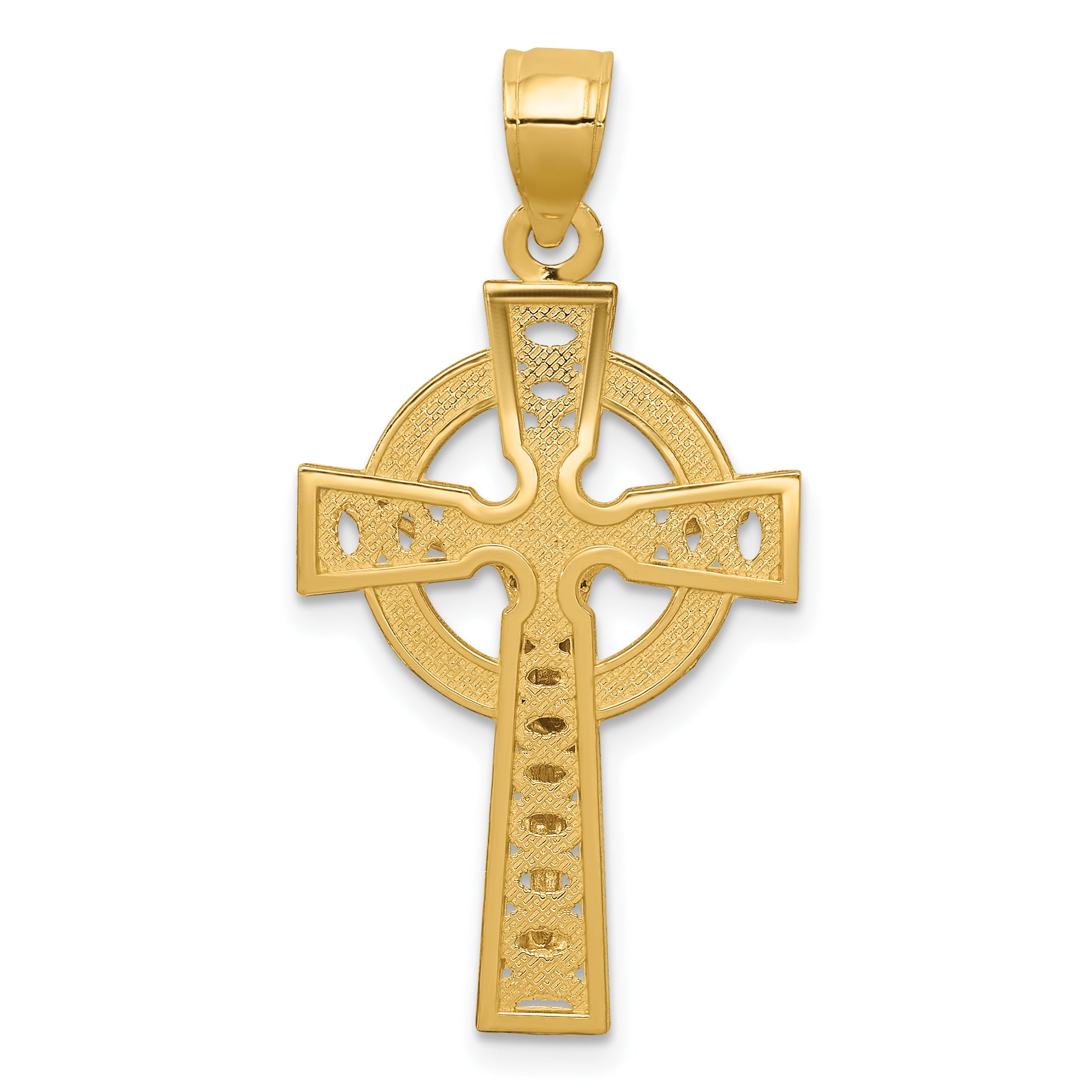 14k Two-tone Iona Crucifix Pendant