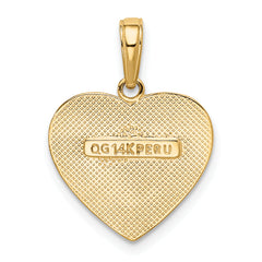 14K Polished Heart Pendant