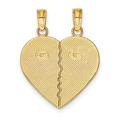 14k BEST FRIENDS Break-a-part Heart Charm