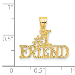 14k #1 FRIEND Charm