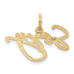 14K Gold SEXY Charm Pendant with Polished Finish  Elegant & Bold