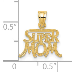 14k Super MOM Charm