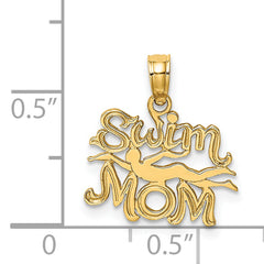 14K SWIM MOM w/Swimmer Charm