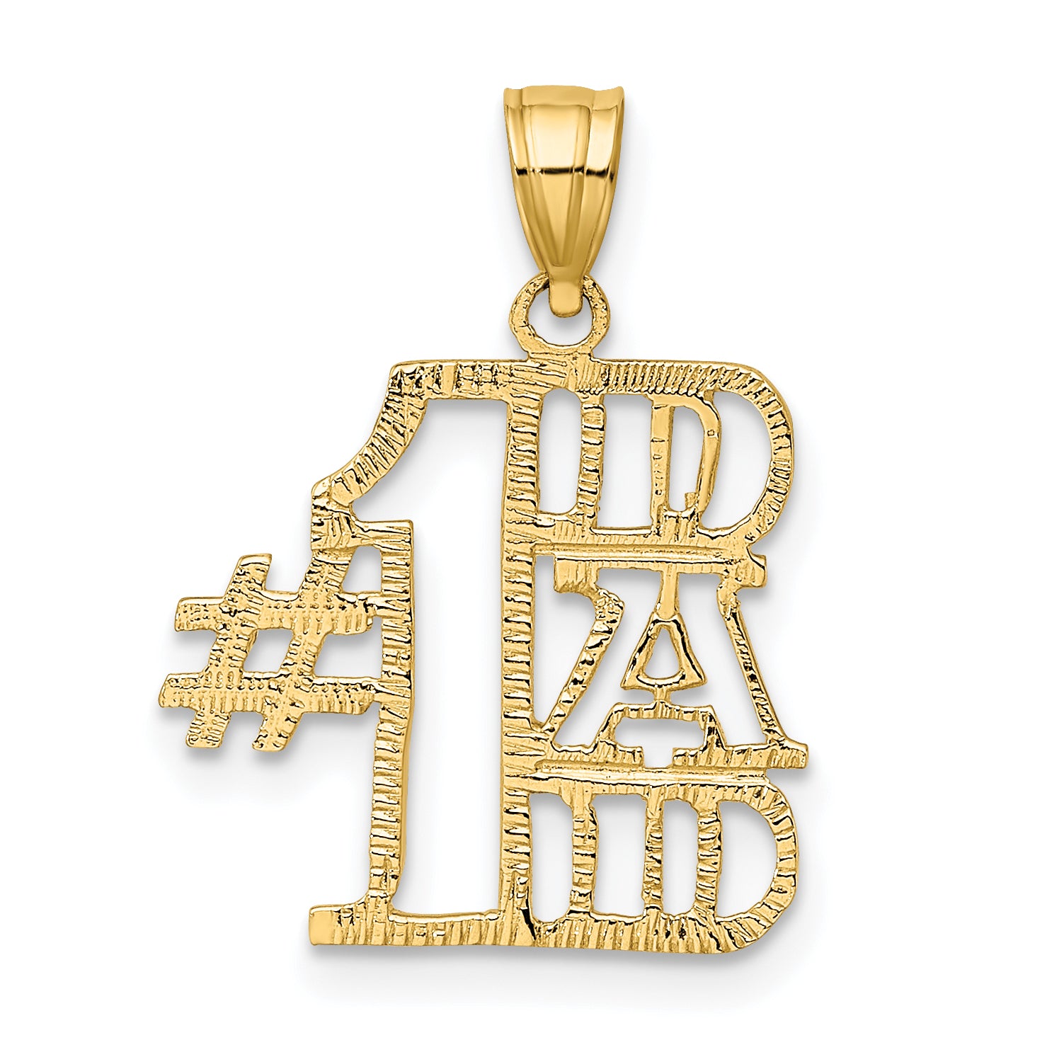 14k #1 DAD Charm