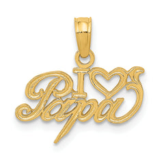 14k I Heart PAPA Charm