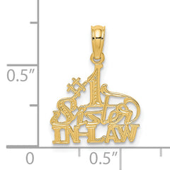 14k #1 SISTER-IN-LAW Charm