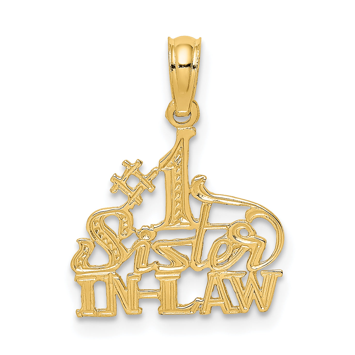 14k #1 SISTER-IN-LAW Charm