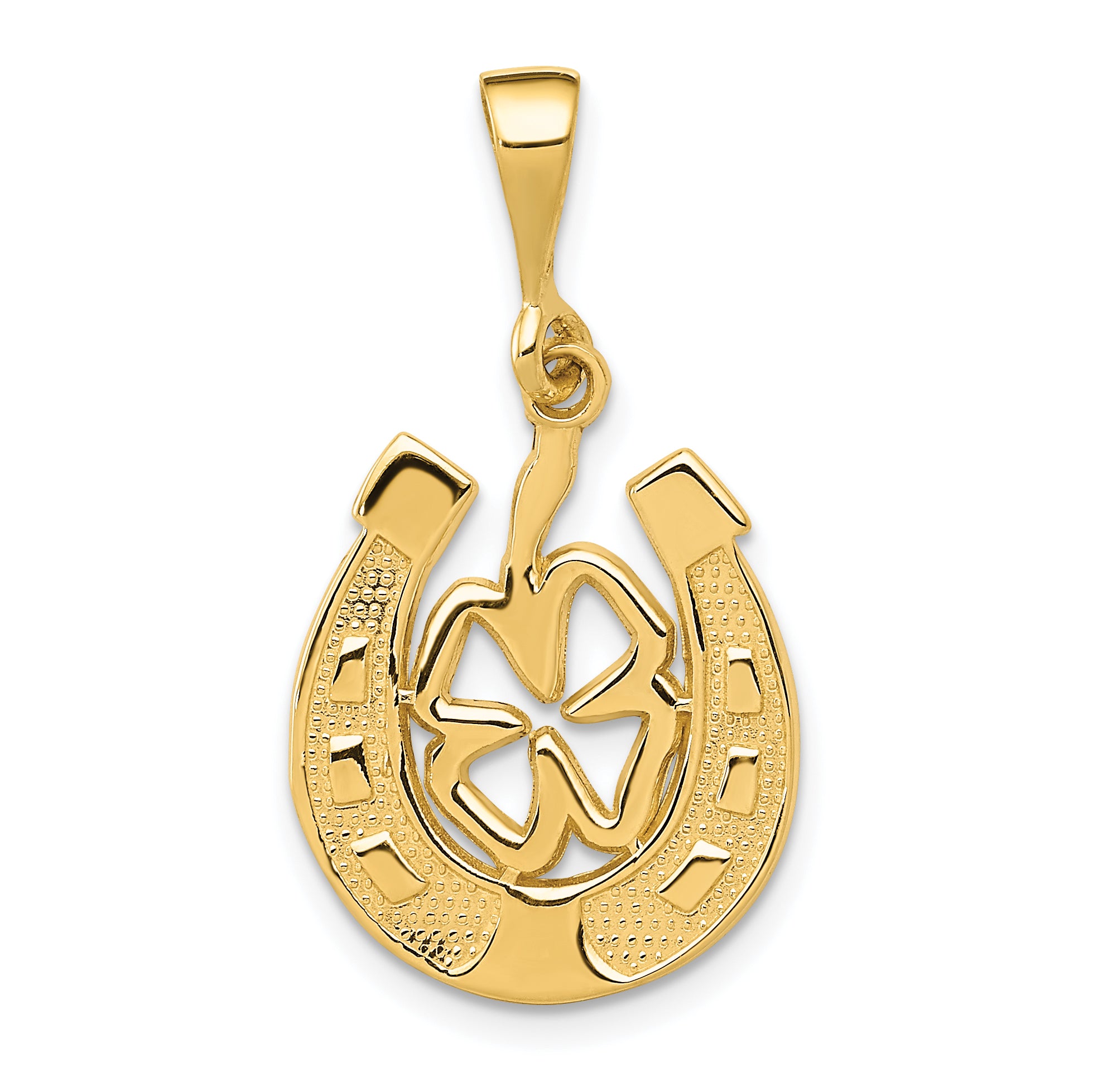 14k Good Luck Clover Pendant