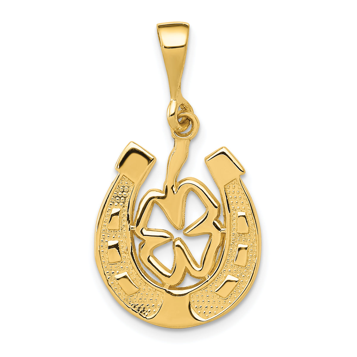 14k Good Luck Clover Pendant