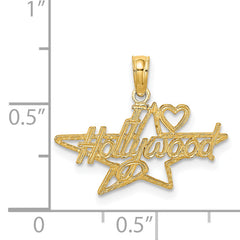 14k I HEART HOLLYWOOD Star Charm