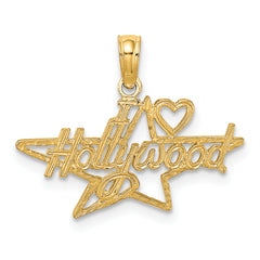 14k I HEART HOLLYWOOD Star Charm