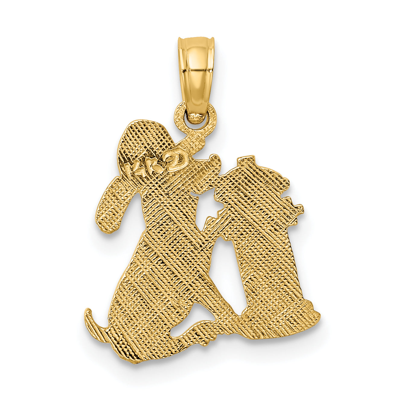 14k Fire Hydrant and Dog Charm