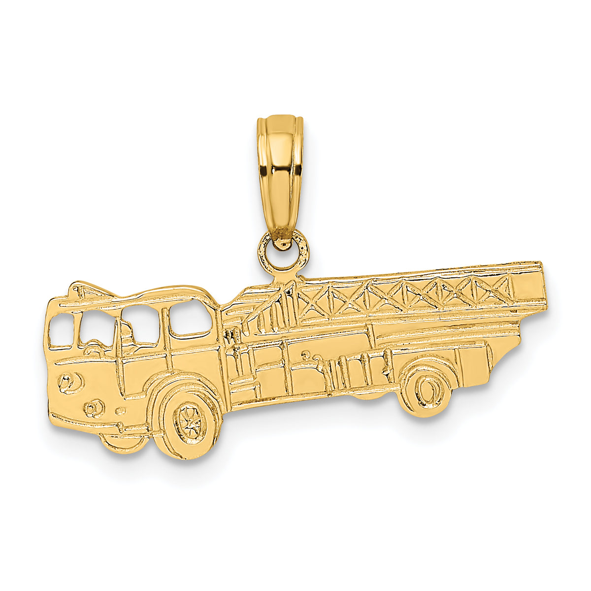 14k Fire Truck Charm