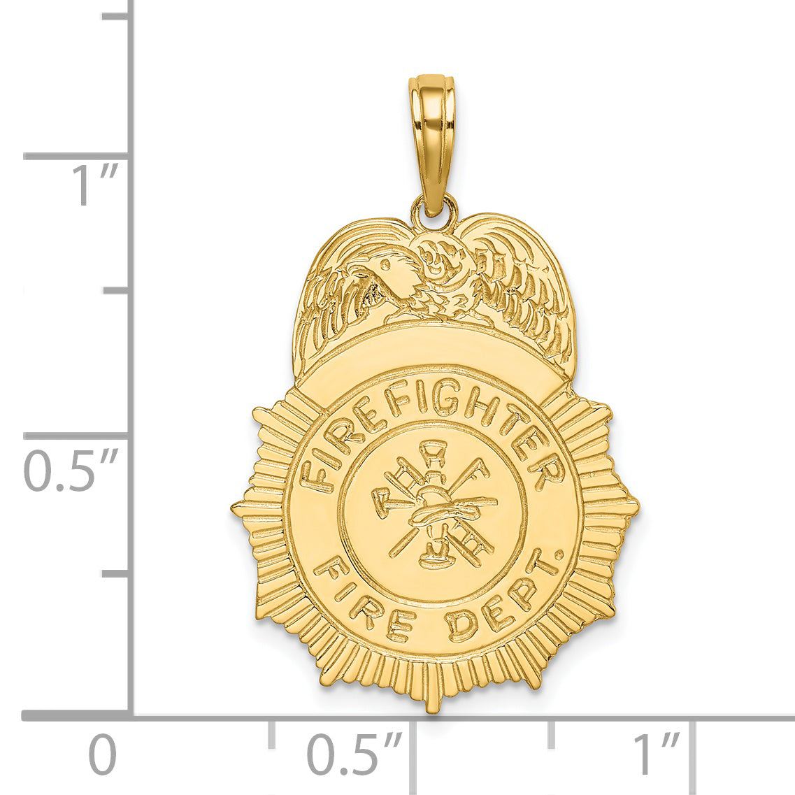 14k FIREFIGHTER FIRE DEPT. Badge Charm