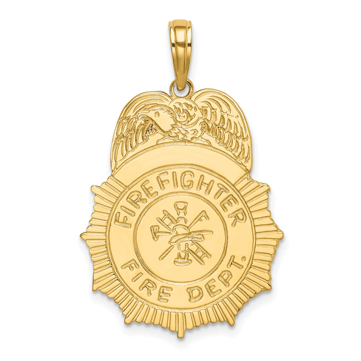 14k FIREFIGHTER FIRE DEPT. Badge Charm