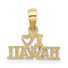 14k I HEART HAWAII Charm