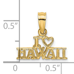 14k I HEART HAWAII Charm