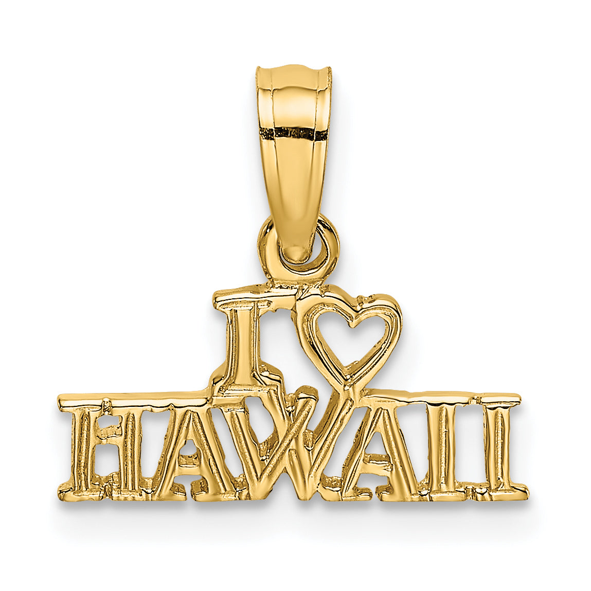 14k I HEART HAWAII Charm