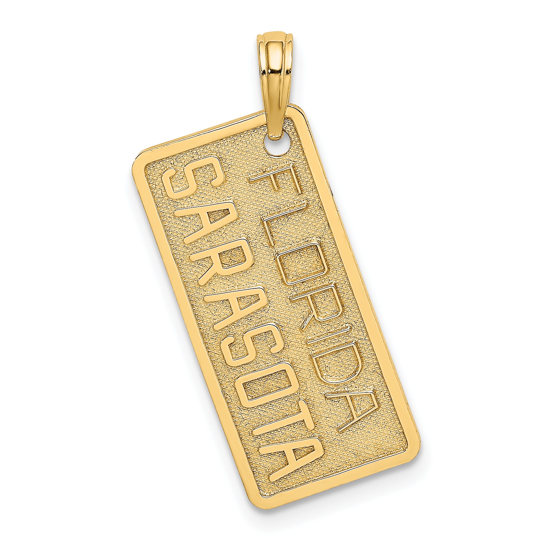 14k FLORIDA SARASOTA License Plate Charm