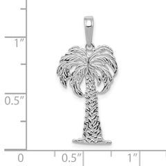 14K White Gold Palm Tree Pendant