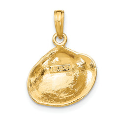 14k Medium Clam Shell Pendant