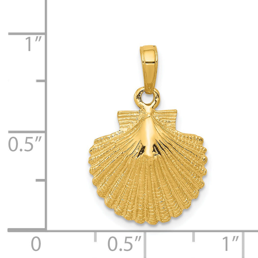 14k Scallop Shell Pendant