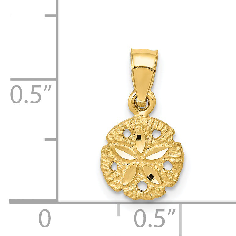 14K Sand Dollar Pendant