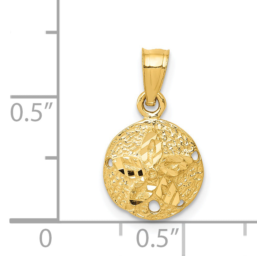 14K Sand Dollar Pendant