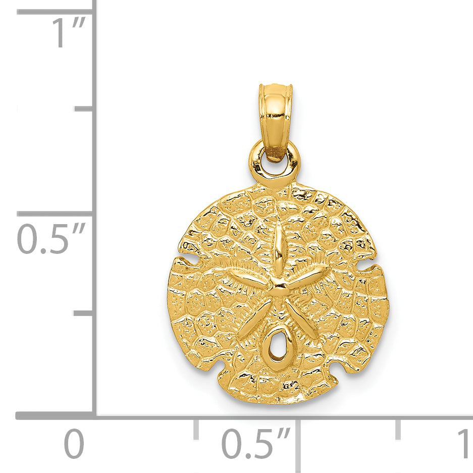 14k Sand Dollar Pendant