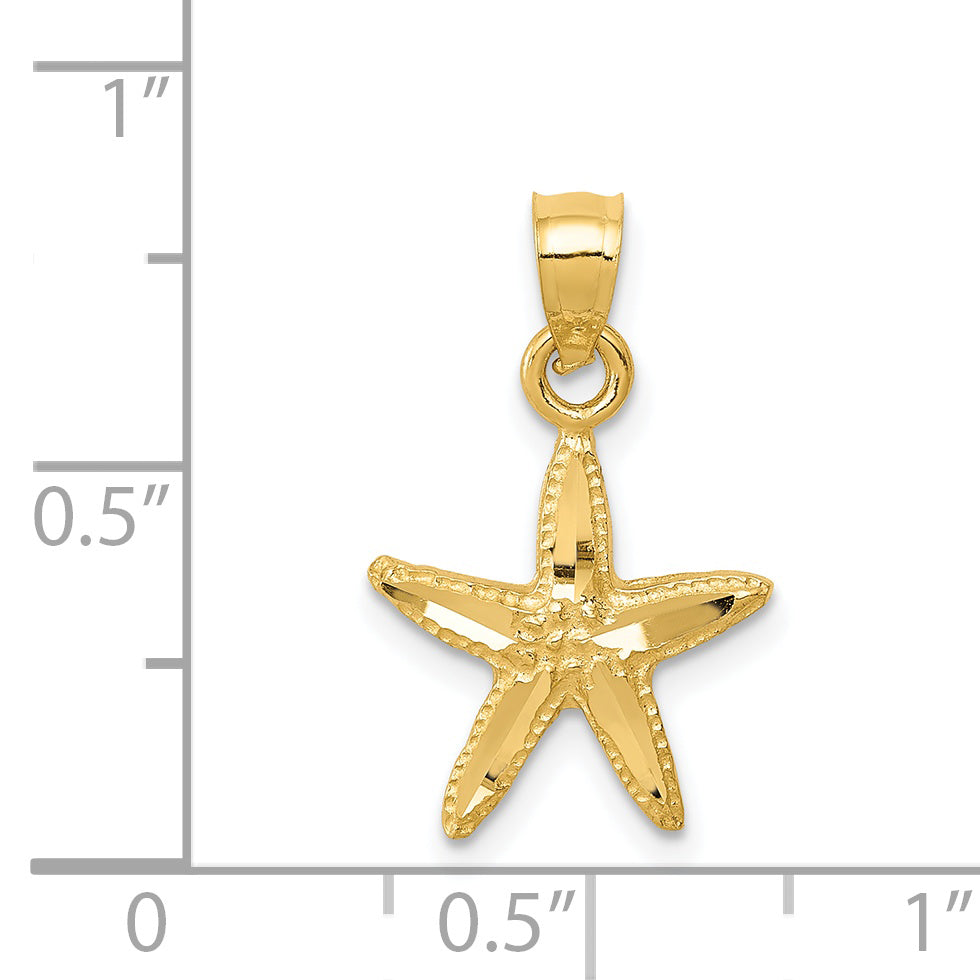 14K Starfish Pendant