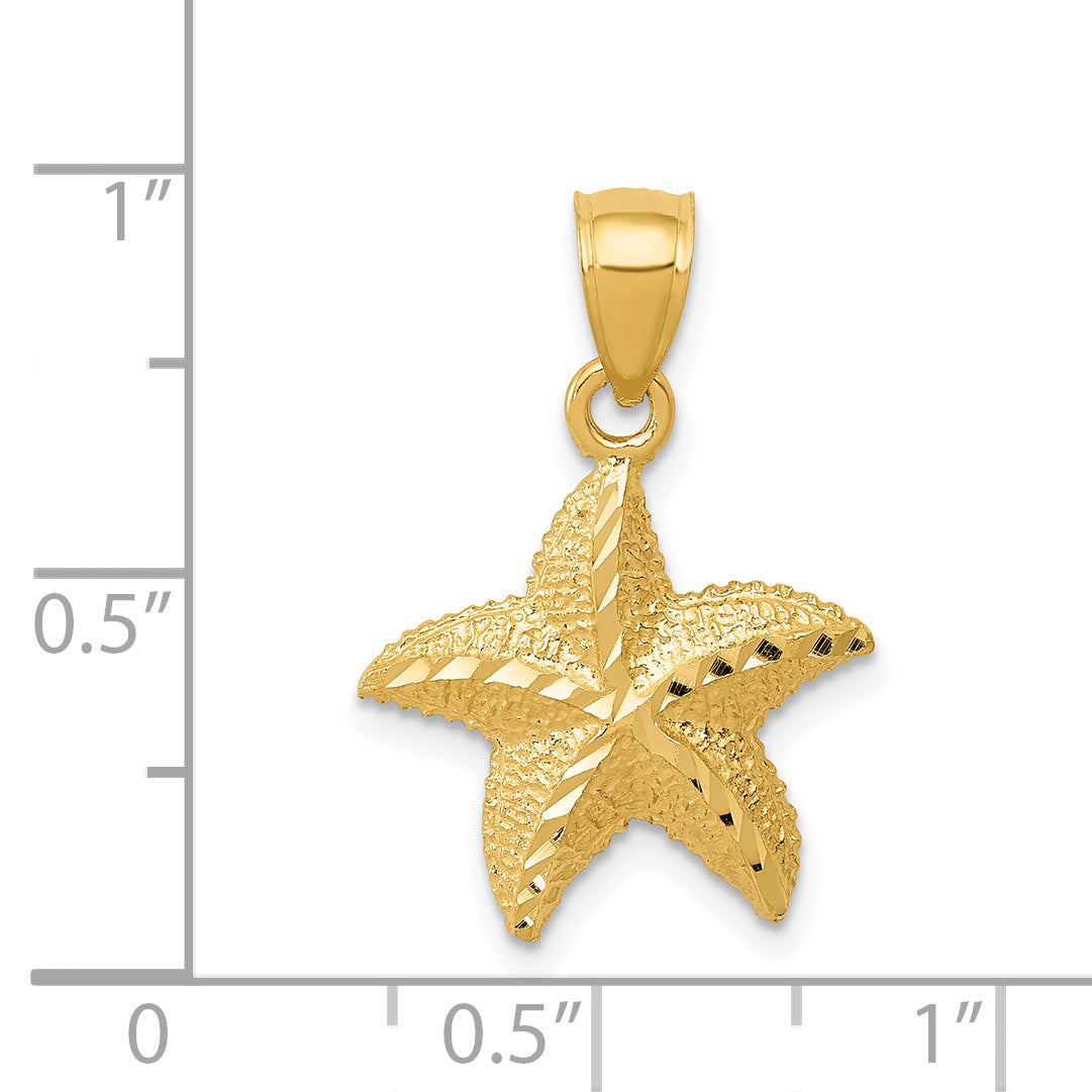 14K Starfish Pendant