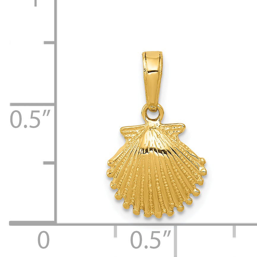 14k Scallop Shell Pendant