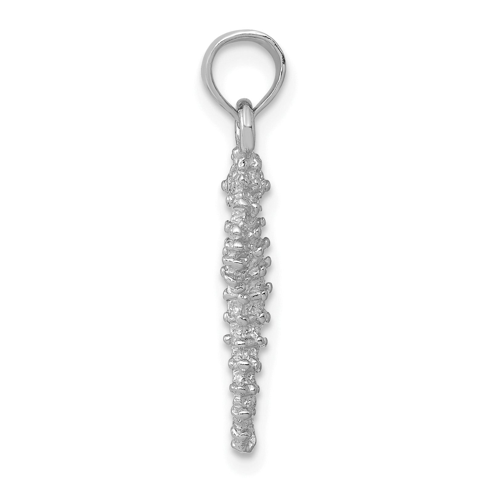 14K White Gold Sea Horse Pendant