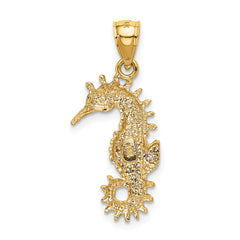 14K Seahorse Pendant