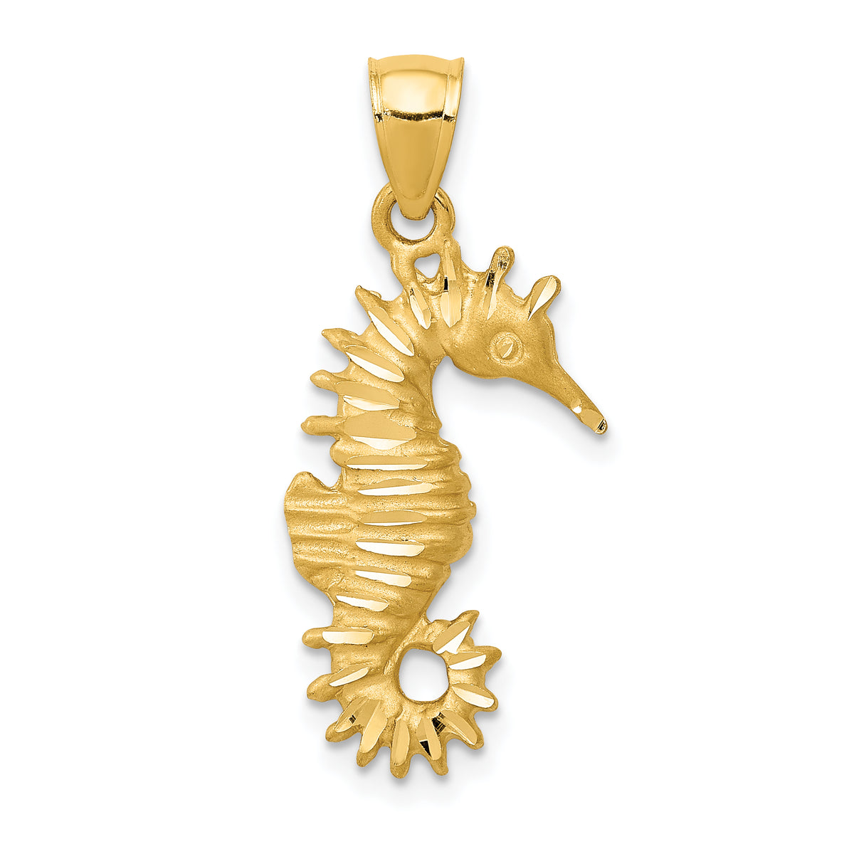 14K Seahorse Pendant