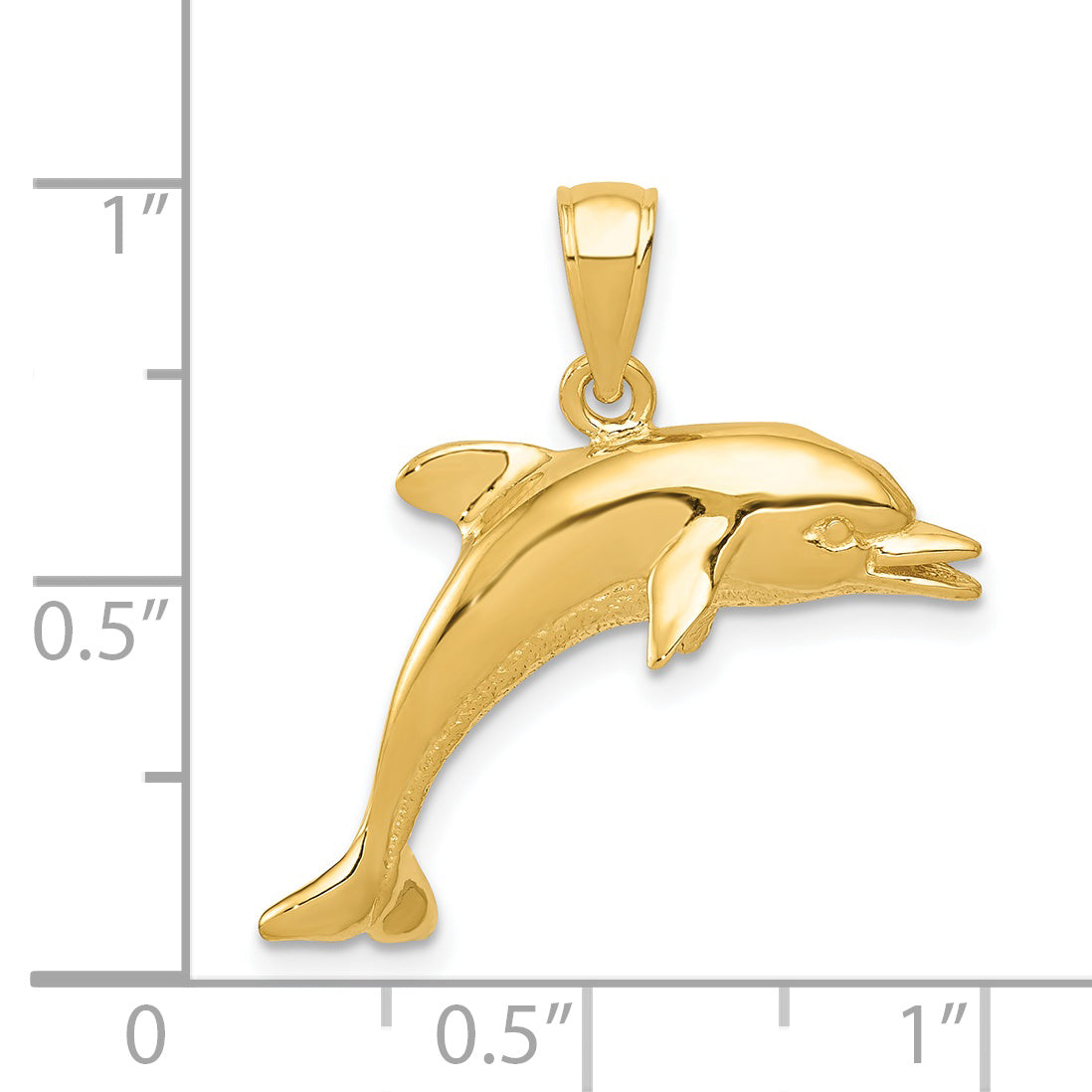 14k Jumping Dolphin Pendant