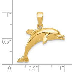 14k Jumping Dolphin Pendant