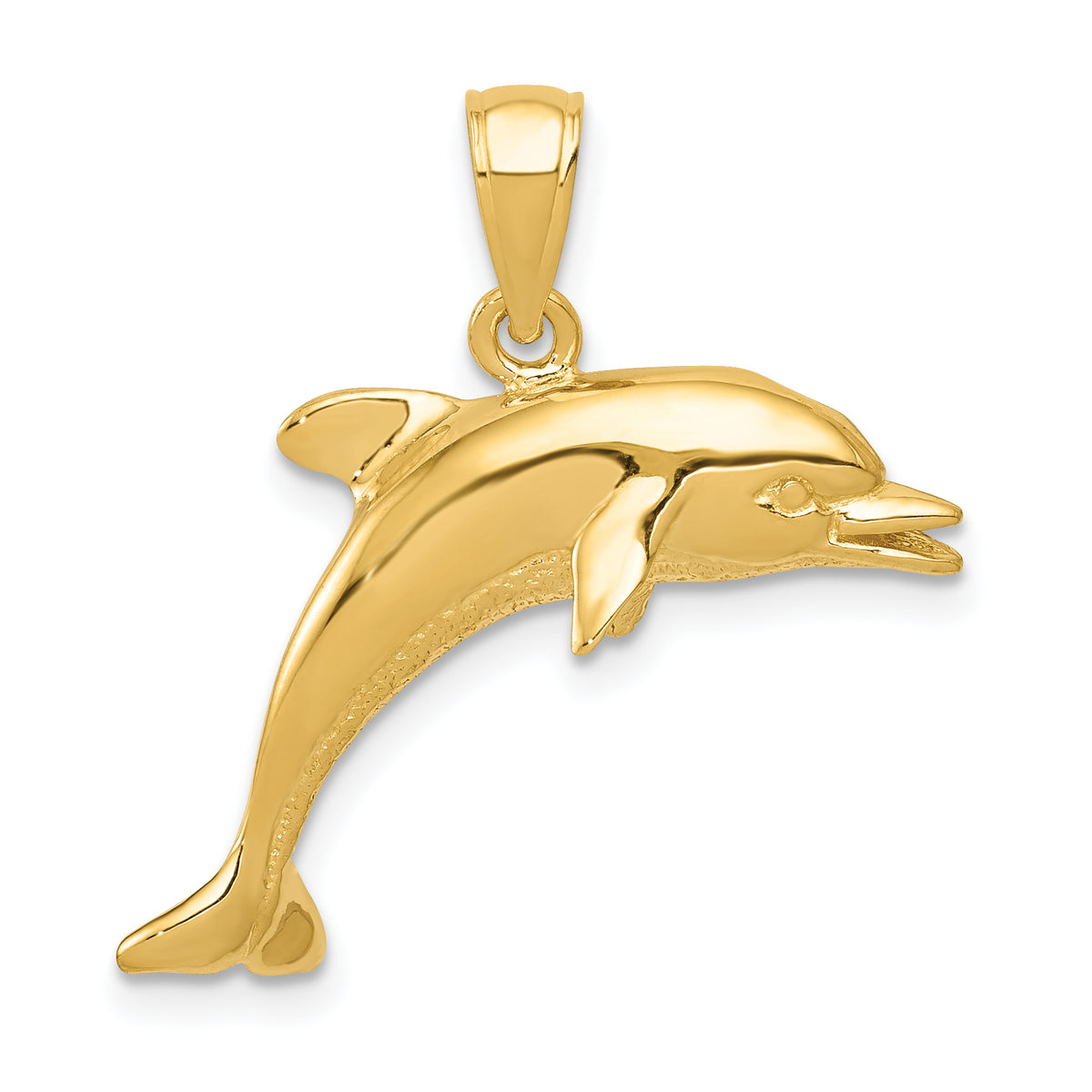 14k Jumping Dolphin Pendant