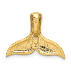 14K Diamond-cut Whale Tail Slide