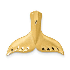 14K Diamond-cut Whale Tail Slide