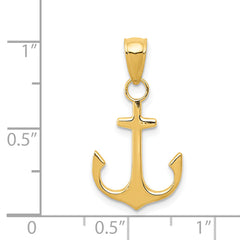 14k Anchor Pendant