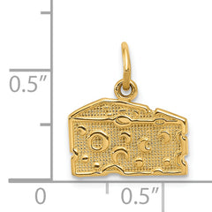 14k Swiss Cheese Charm