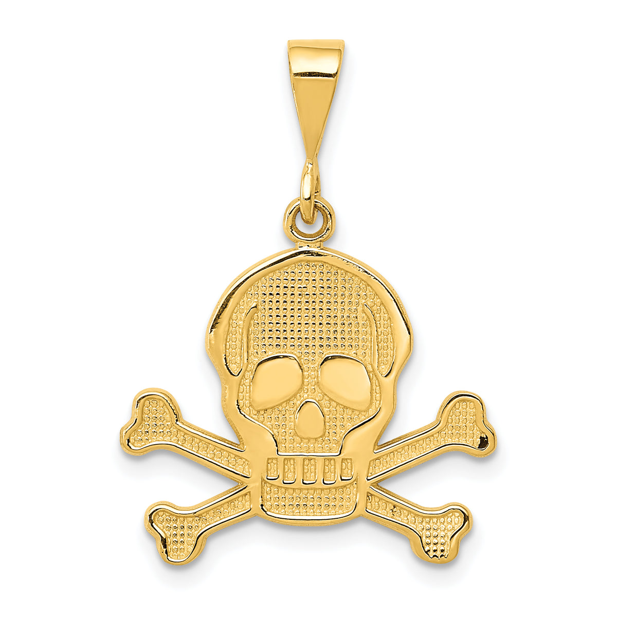 14K Skull and Bones Pendant