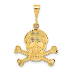 14K Skull and Bones Pendant