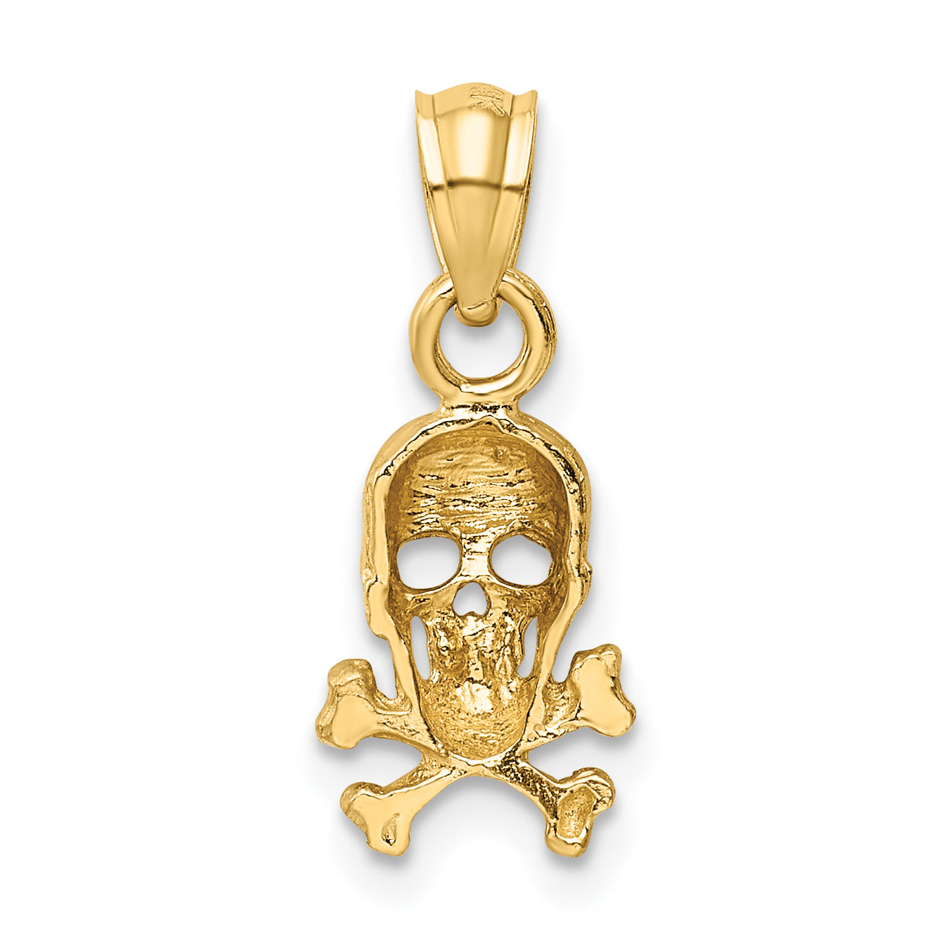 14K Skull and Cross Bones Pendant